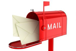 Letters in an open mailbox